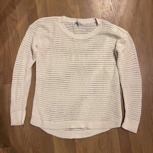 Madewell Airy Ivory Crochet Sweater Small